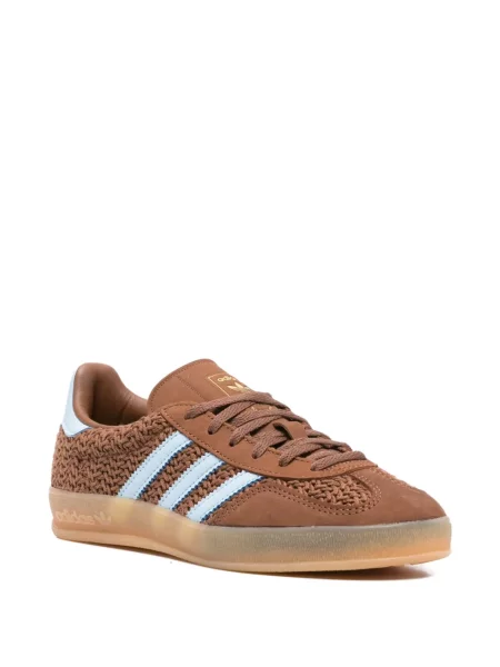 Sneakerși Adidas Gazelle cu dungi maro
