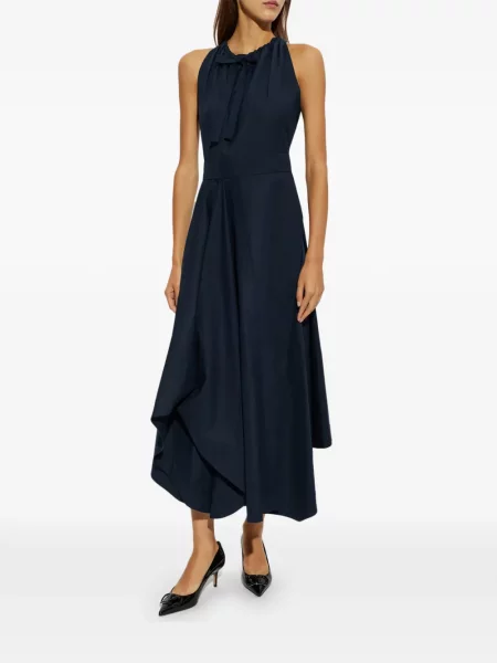 Rochie Givenchy asimetrică cu legături albastru