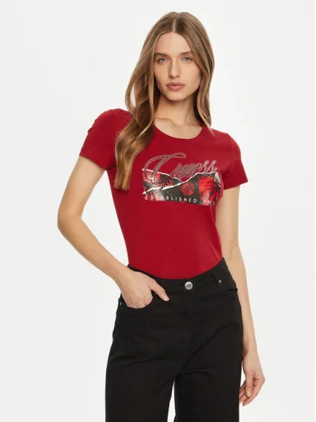 Тениска Guess бордо