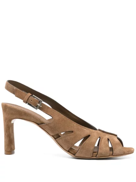 Semišové sandály Del Carlo hnědé