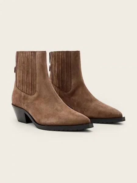 AllSaints Semišové topánky chelsea Marcie Suede Boot hnedá