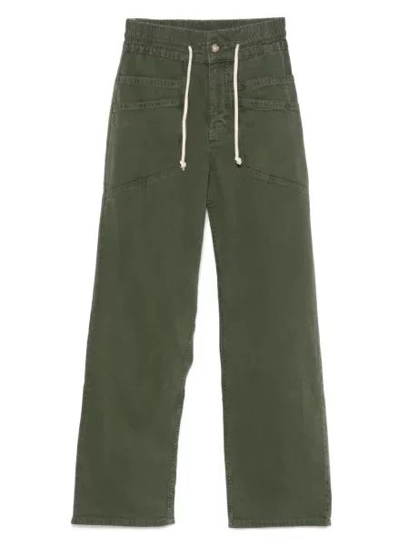 Pantaloni cu picior drept Ba&sh verde
