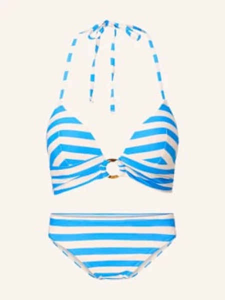 Lingadore Zestaw Bikini Z Wyściełanymi Miseczkami Typu Triangle blau białe