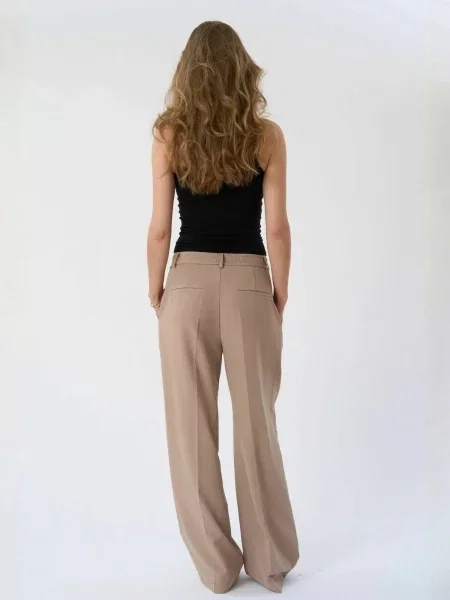 TEESHOPPEN Pantaloni Mila bej