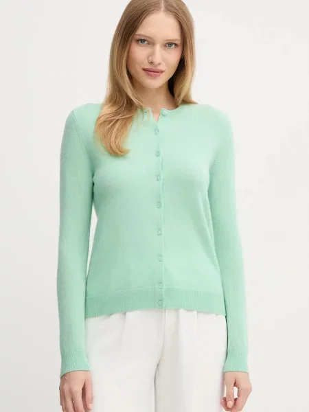 United Colors of Benetton kardigan wełniany lekki zielony