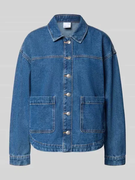 Bluzka z długim rękawem o kroju oversized z mieszanki bawełny model JAMIE' Vero Moda niebieska