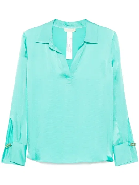 Bluză Twinset din satin verde