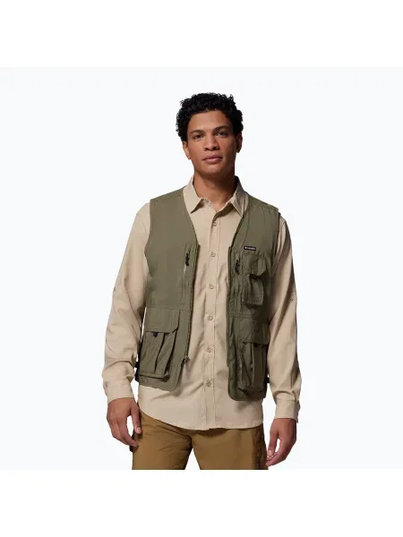 Vestă de trekking pentru bărbați Columbia Silver Ridge Utility stone green verde