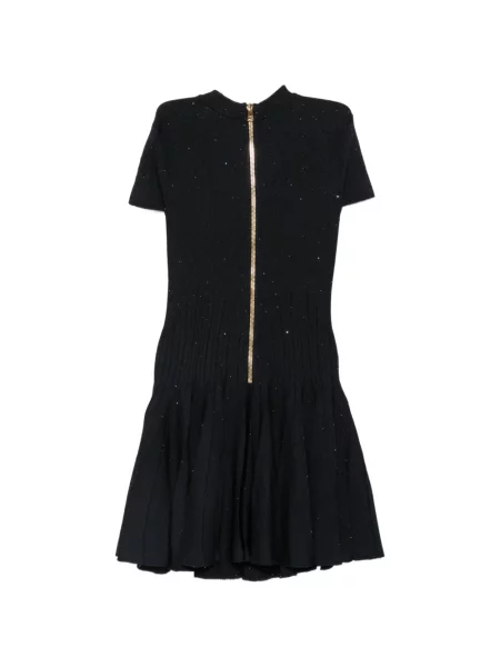 Rochie mini Balmain cu paiete tricotate negru