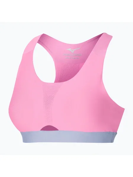 Mizuno Сутиен с висока поддръжка люляков шифон розово