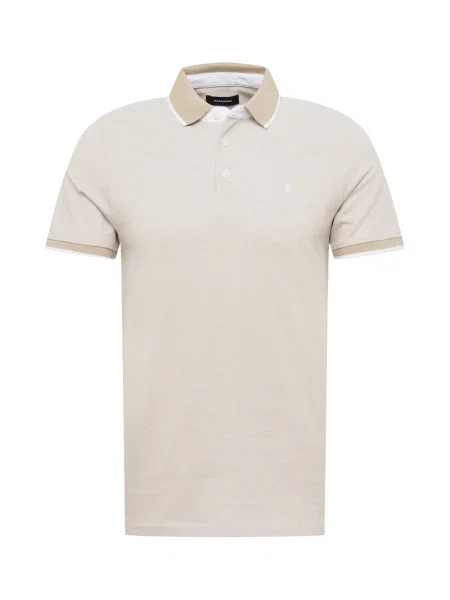 Polo majica Jack & Jones s kratkimi rokavi bež