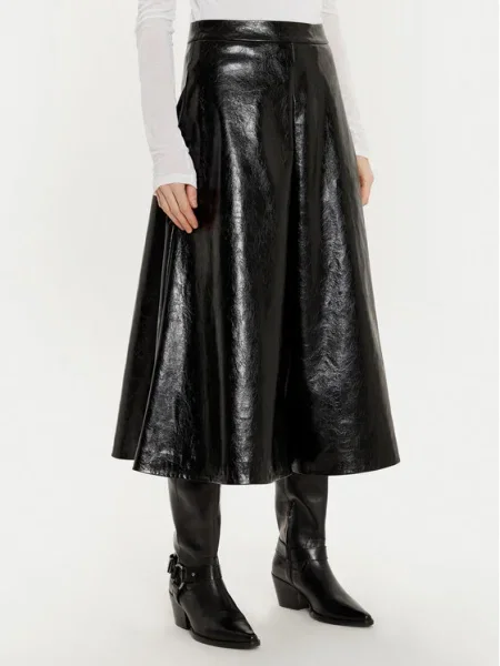 Sisley Fustă din imitație de piele negru