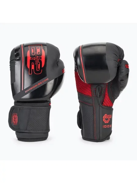Rękawice bokserskie DIVISION Pro Carbon black/red czarne