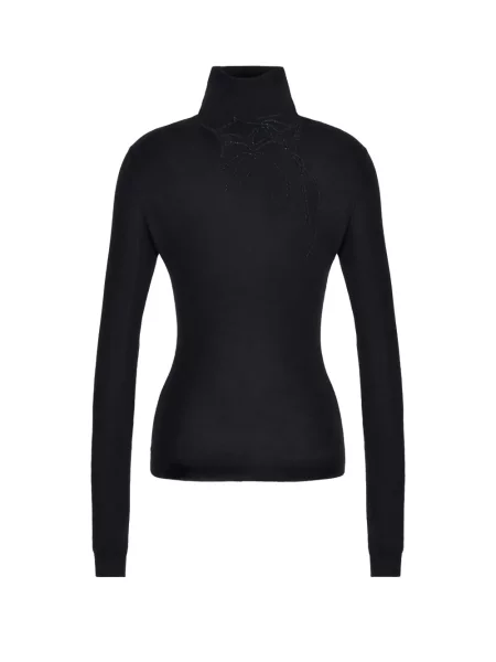 Pulover Giorgio Armani cu broderie negru