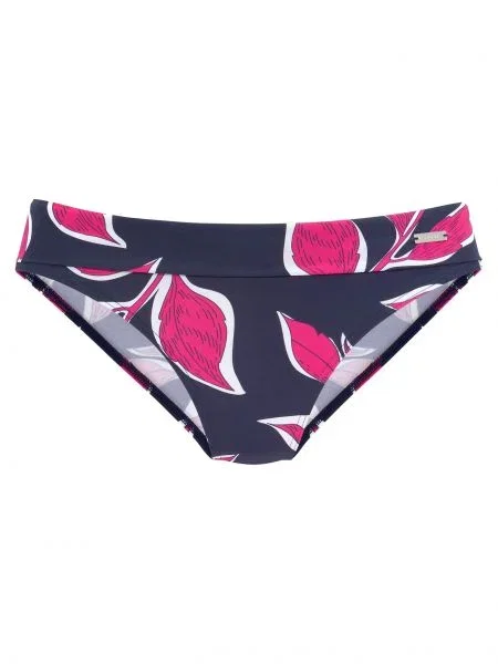 LASCANA Slip costum de baie bleumarin / roz alb