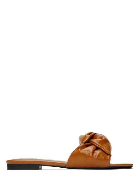 Chiloți By Far din piele slip-on maro