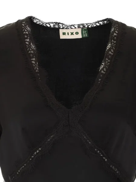 Rochie midi Rixo din dantelă negru