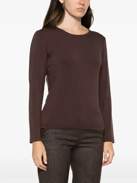 Lung tricou Vela Shop maro