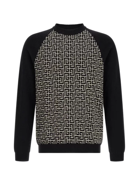 Pulover Balmain din jacard negru