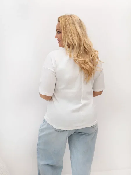 Tricou Relevance cu imprimeu abstract alb