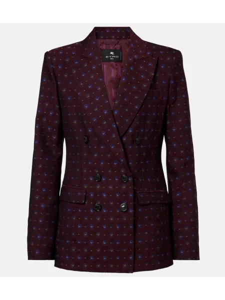 Sacou Etro de lână cu model floral