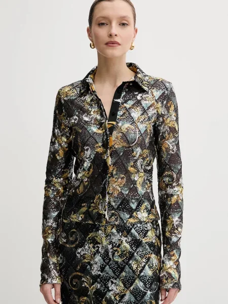 Versace Jeans Couture cămașă cu guler clasic slim negru