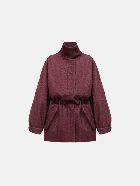 Пальто MARCHI вовна/поліестер бордовий