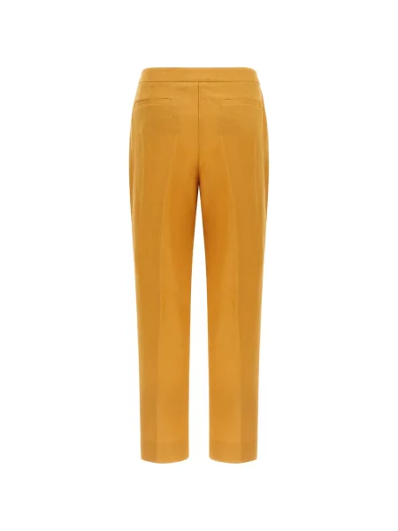 Pantaloni Herno de in plisate portocaliu