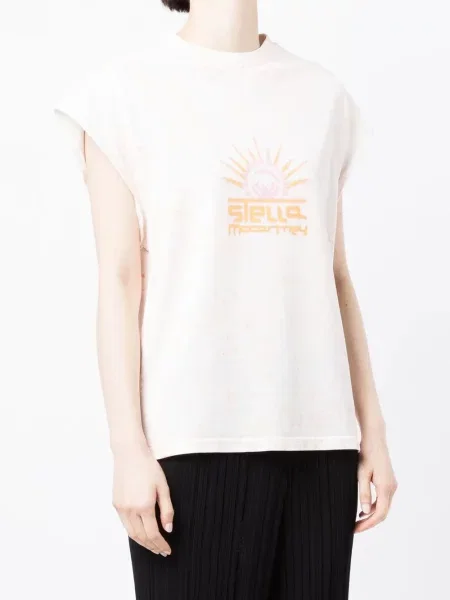 Tričko Stella Mccartney s potiskem bílé