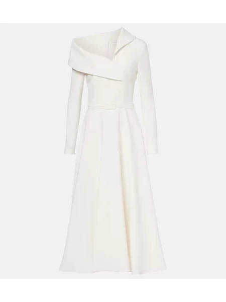 Rochie midi Safiyaa asimetrică alb