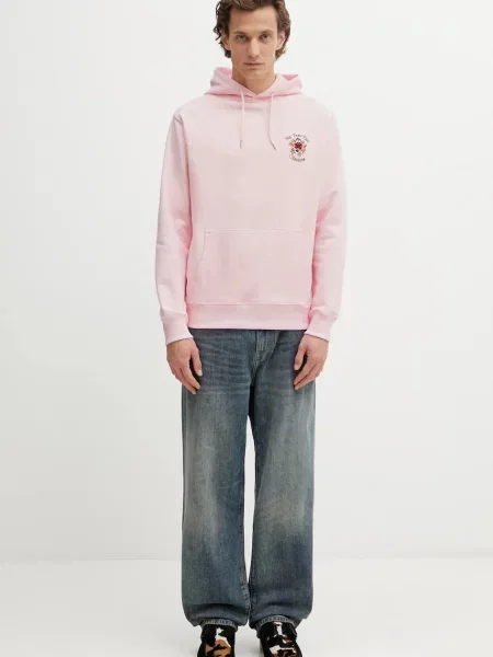 Кофта Drôle de Monsieur Hoodie Slogan Rose рожевий