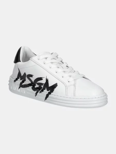 Кожени маратонки MSGM бяло