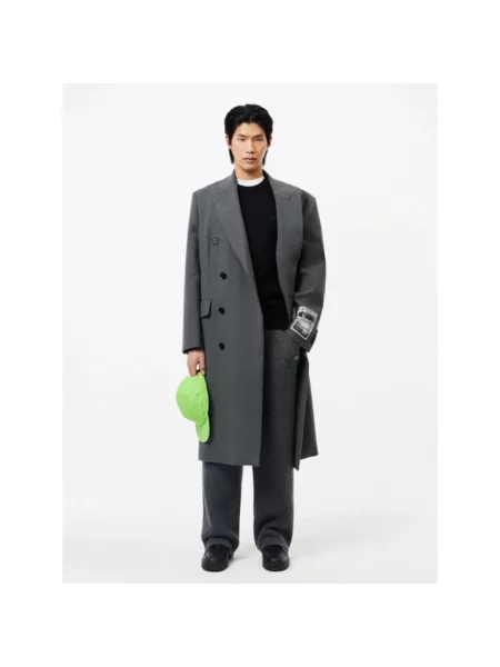 Sweter Lacoste z wełny merino czarny