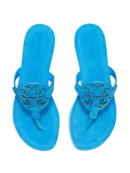 Sandale Tory Burch din piele de căprioară albastru