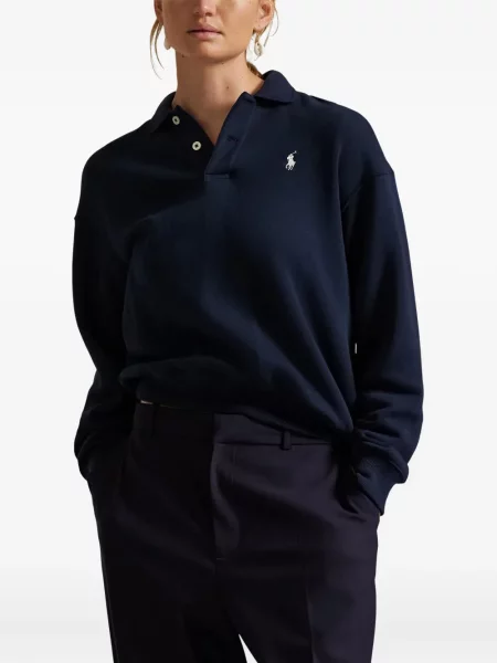 Briaunotas pusiau užtrauktukas zomšinės bokseriai Polo Ralph Lauren balta