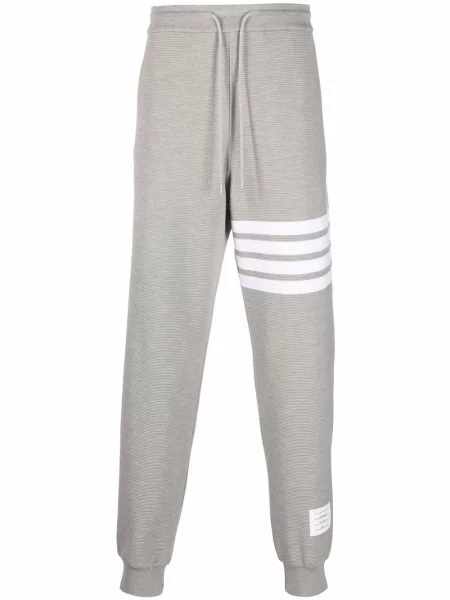 Pantaloni Thom Browne cu dungi gri