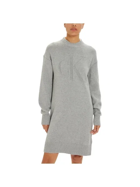 Calvin Klein Jeans Ruha gyapjú hozzáadásával szürke