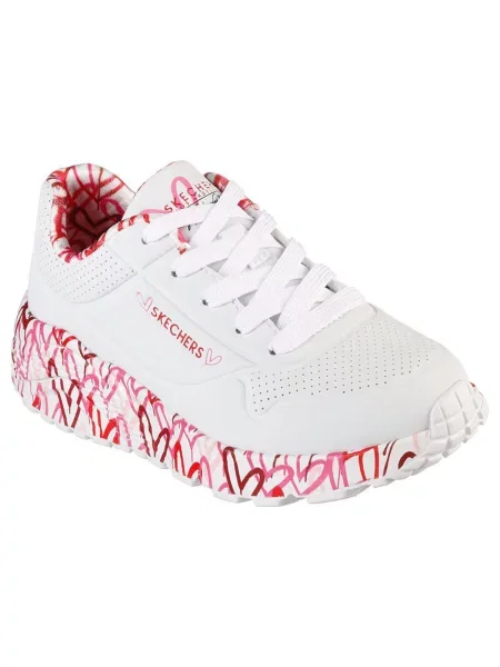 Buty sportowe Sneakersy dziewczęce Skechers Uno Lite białe