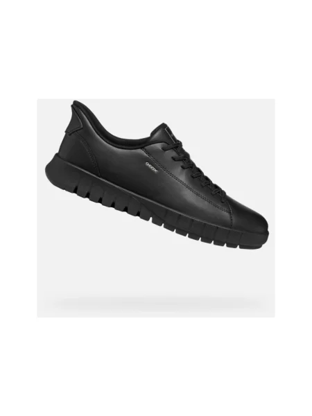 Sneakersy Geox skórzane czarne