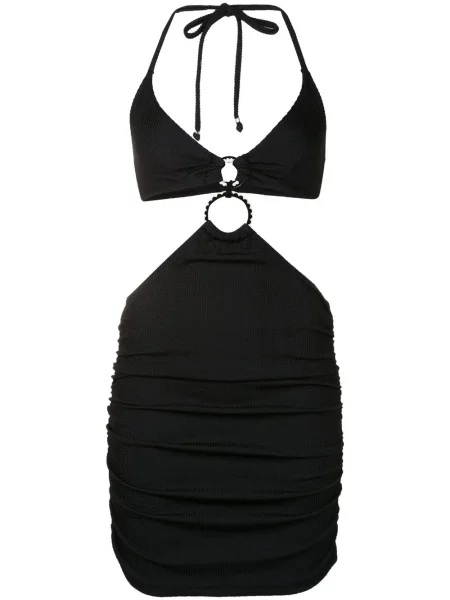 Rochie Amir Slama cu gât halter de costum negru