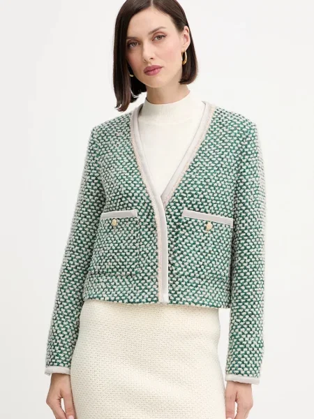 Forte Forte kurtka z wełną przejściowa zielony