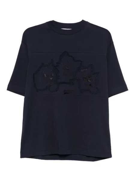 Tricou Iceberg cu broderie albastru