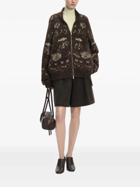 Cardigan Jnby din jacard maro