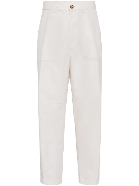 Kalhoty Brunello Cucinelli bílé