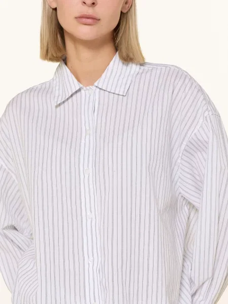 Calvin Klein Pyžamové Tričko Cotton Poplin / tmavě šedá / světle šedá bílá