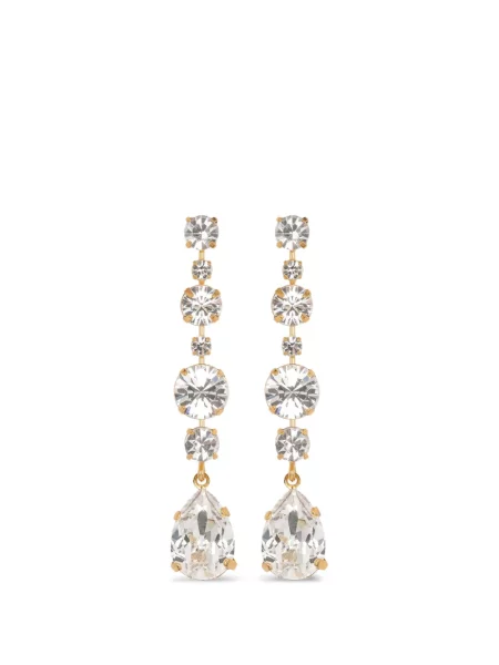 Cercei Jennifer Behr de cristal auriu