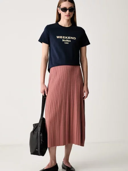 Weekend Max Mara плісирована спідниця з віскозою WKDGHIGLIA