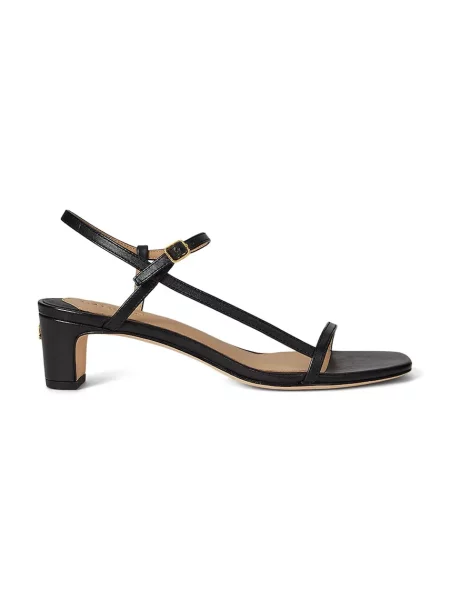 Kožené sandále Lauren Ralph Lauren Laine Md Hl čierna