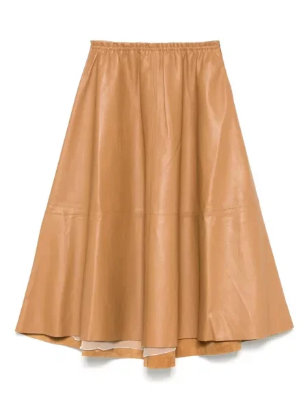 Fustă din piele Forte_forte maro