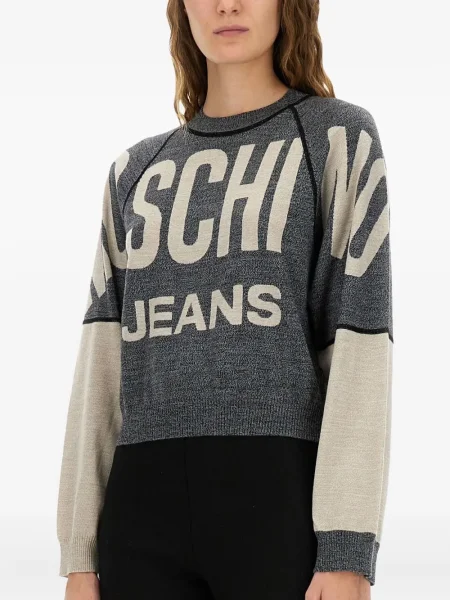 Pulover Moschino Jeans gri
